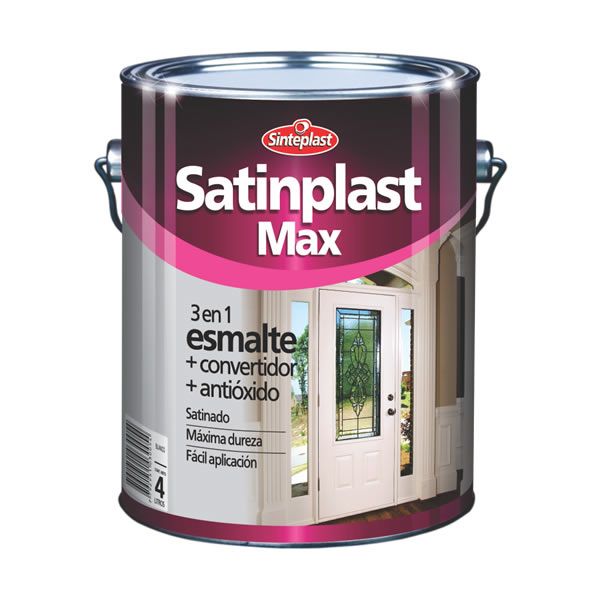 Satinplast max esmalte sintetico 3 en 1 blanco mate 1/2 l (140041)