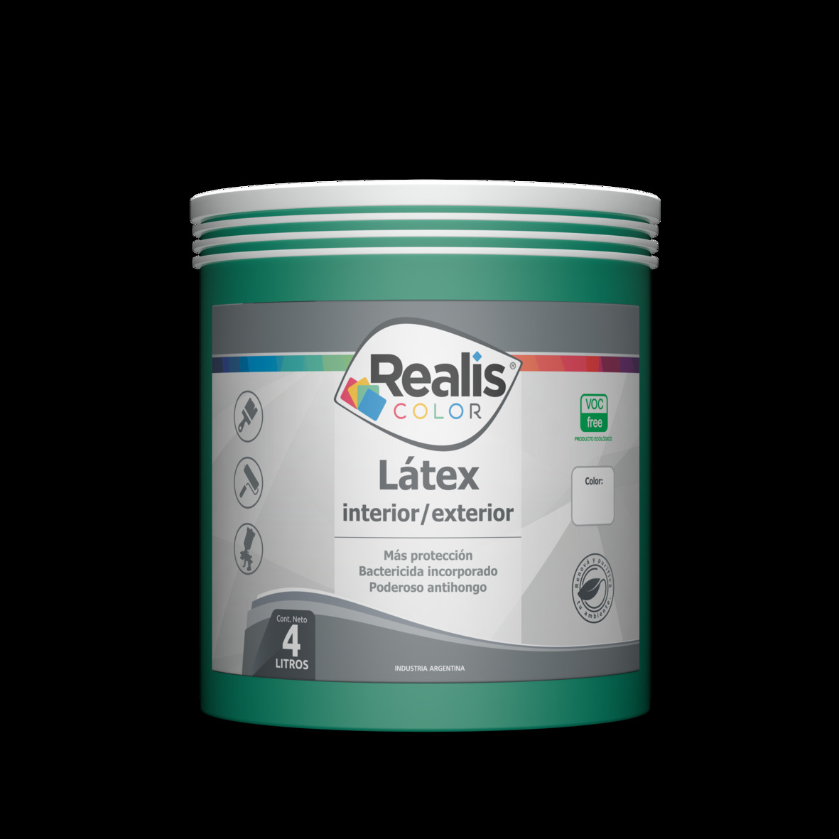 REALIS LATEX COLOR INT/EXT VERDE ROMA 1/2LT (153877)