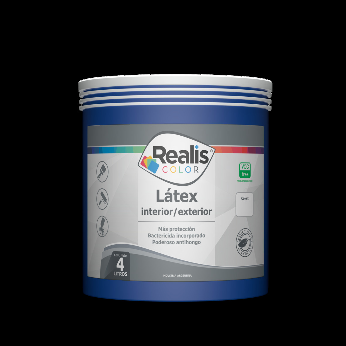 REALIS LATEX COLOR INT/EXT AZUL CALAFATE 1/2L (153907)