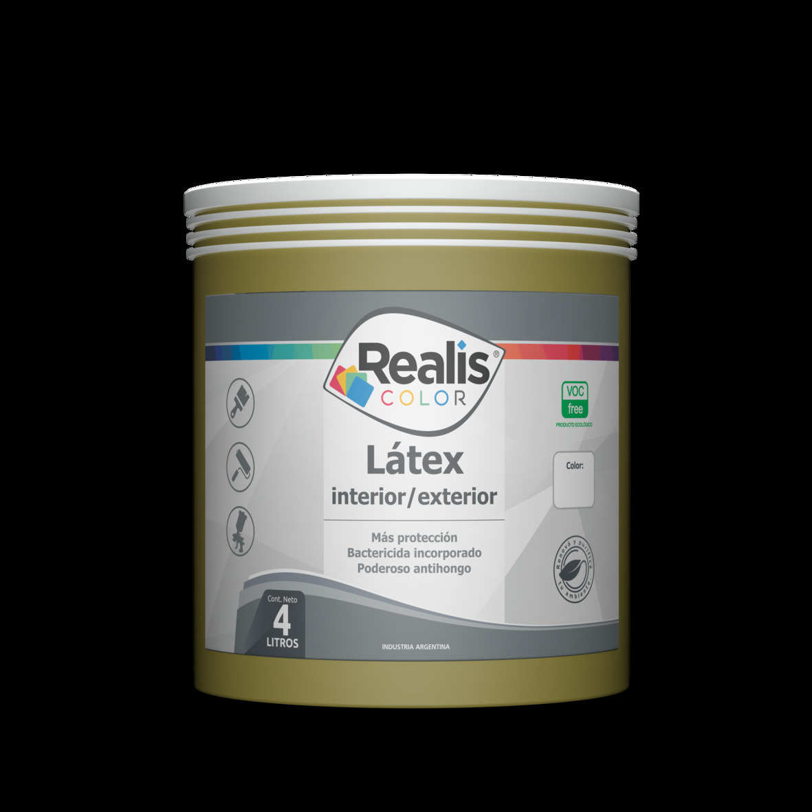 REALIS LATEX COLOR INT/EXT AMARILLO TOSC 1/2L (153942)