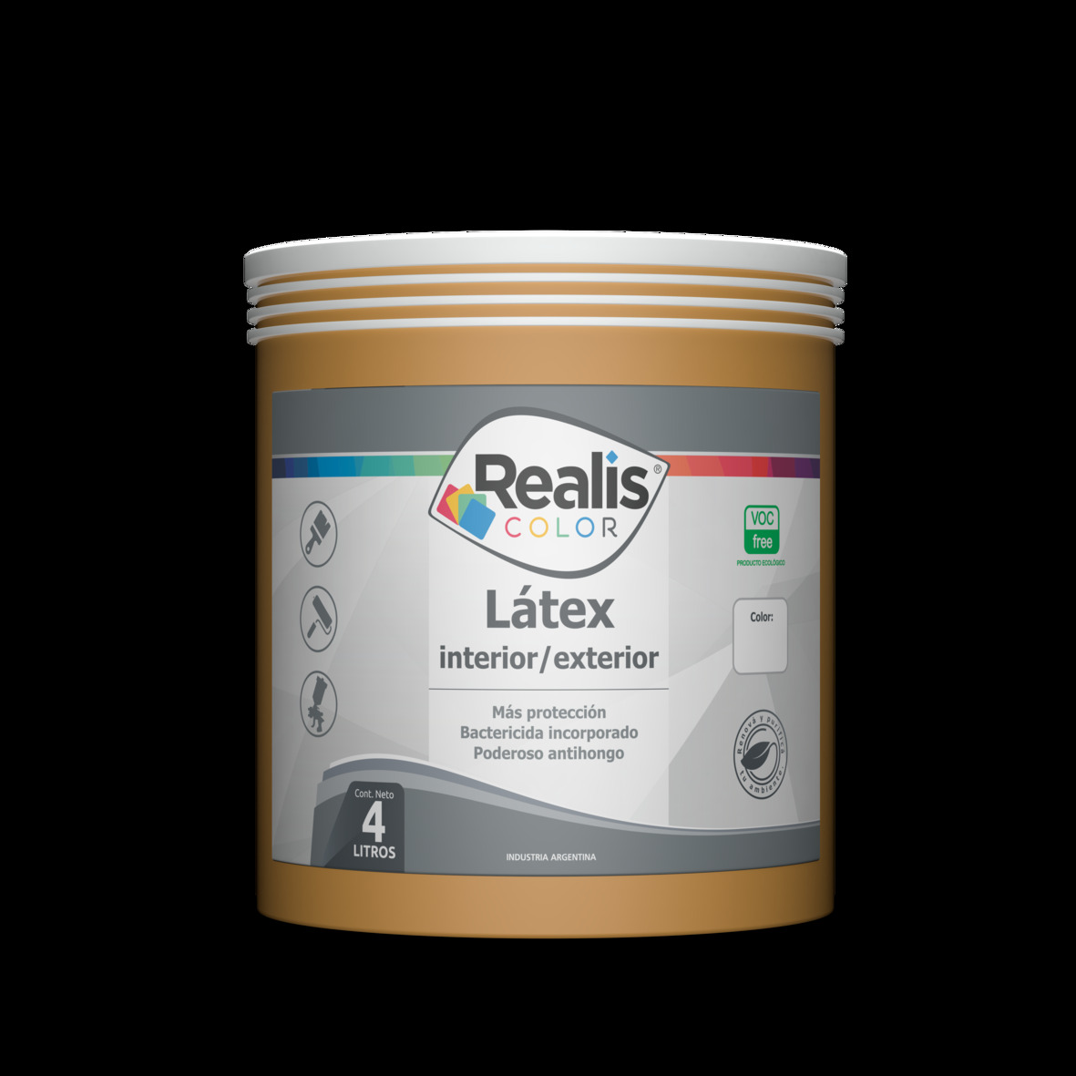 REALIS LATEX COLOR INT/EXT AMARILLO ESPAÑA 1/2L (153962)