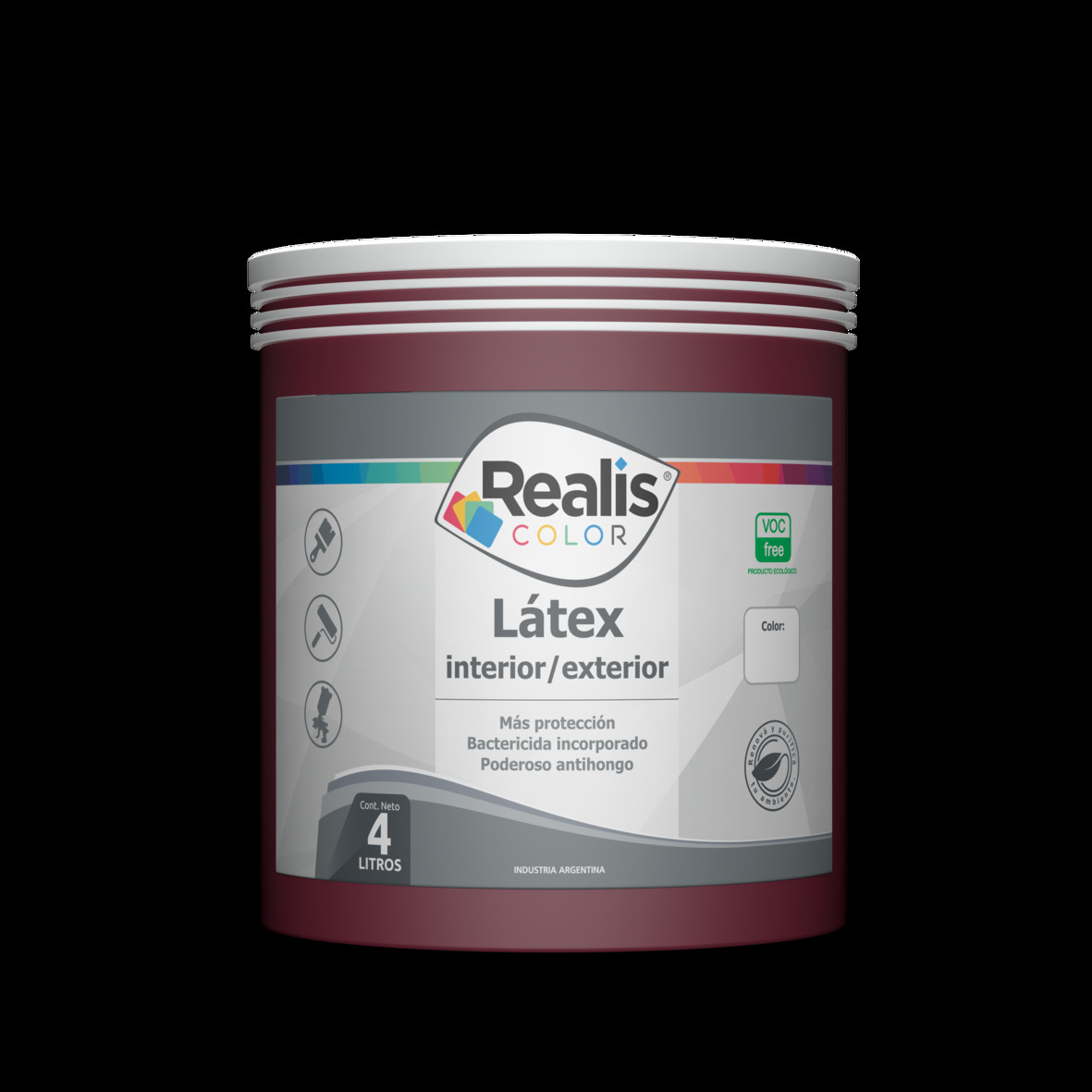 REALIS LATEX ROJO INT/EXT MISIONES 1/2L (153972)