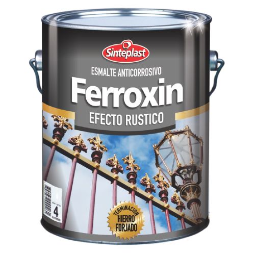 Ferroxin esmalte efecto rustico plata 3.76 l (40271)